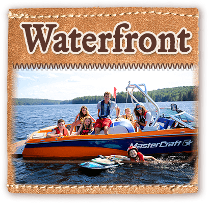 Waterfront and lake activities at summer camp