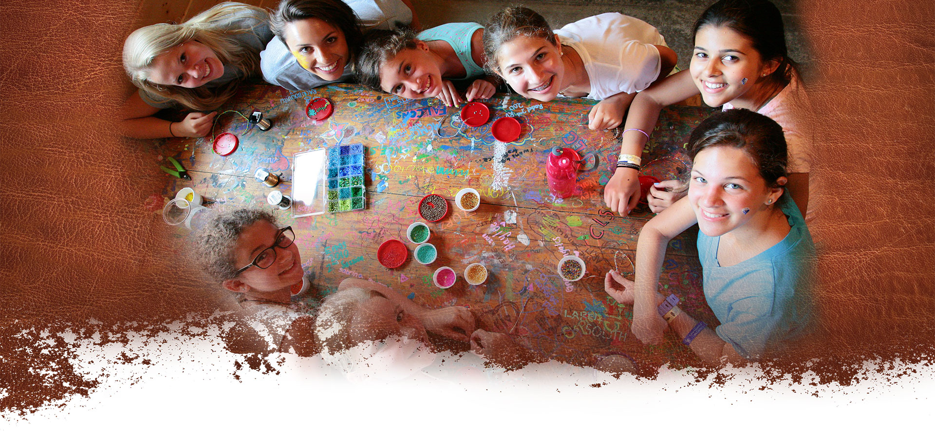 Fine arts and crafts at summer camp
