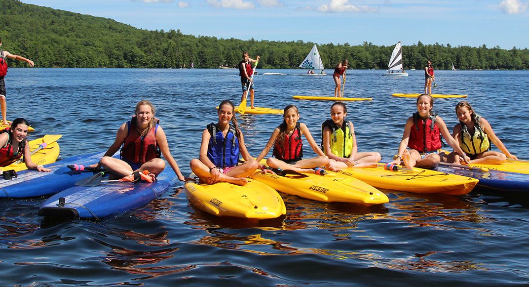 Waterfront and lake at summer camp in Maine