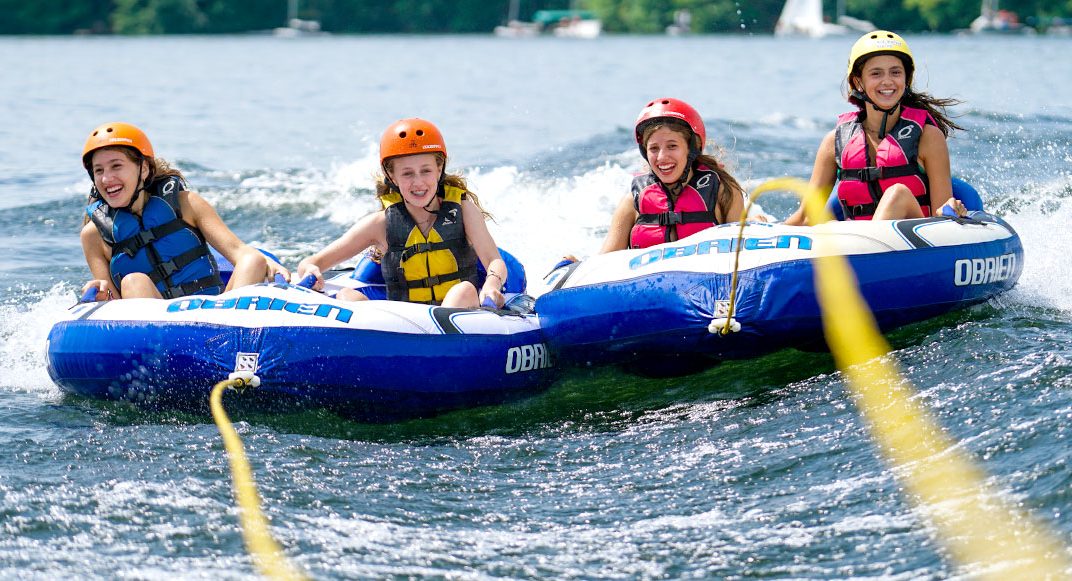 Waterfront and lake at summer camp in Maine