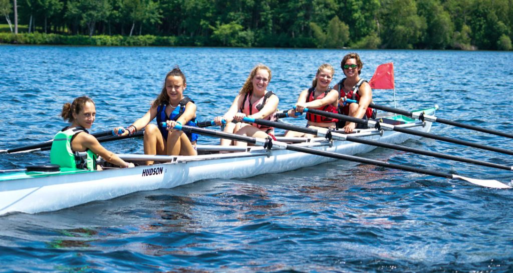 Waterfront and lake at summer camp in Maine