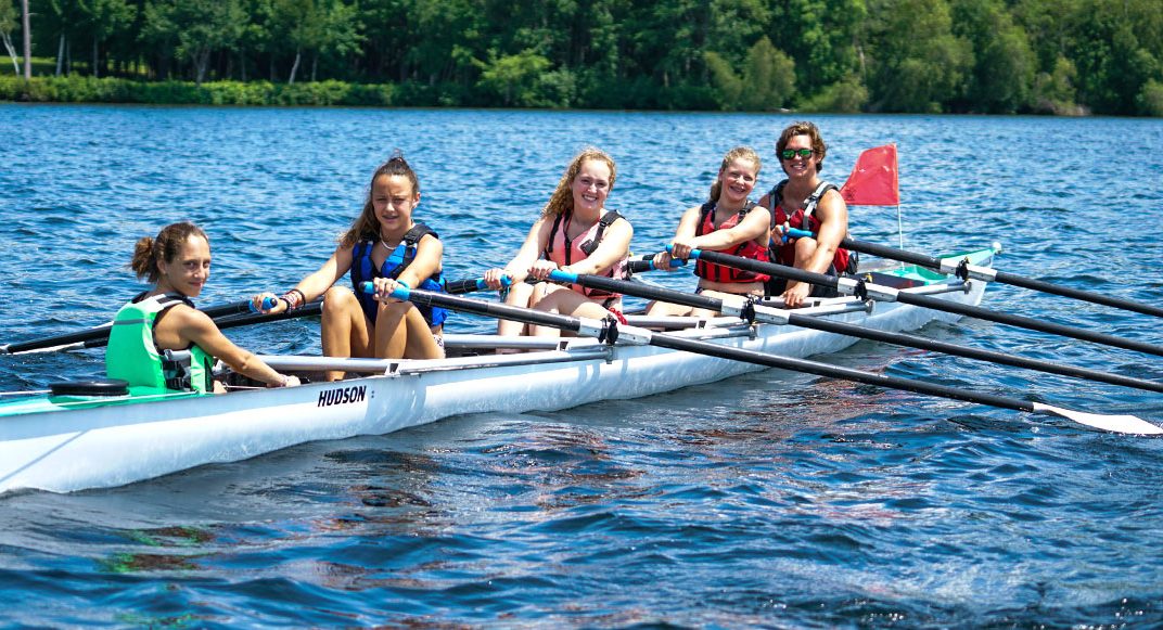 Waterfront and lake at summer camp in Maine