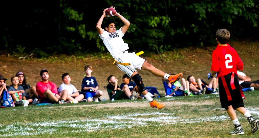 Athletics and sports program at summer camp in Maine