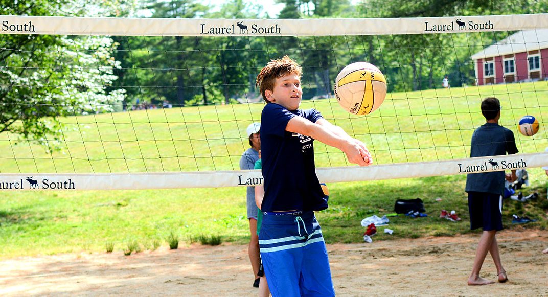 Athletics and sports program at summer camp in Maine